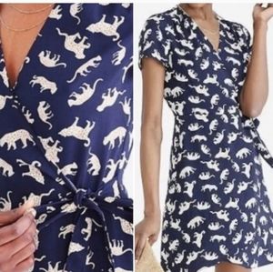 J. Crew Cheetah Print Wrap Dress Size 6